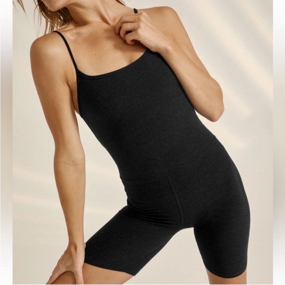 Beyond Yoga Black Slim Spaghetti-Strap Jumpsuit